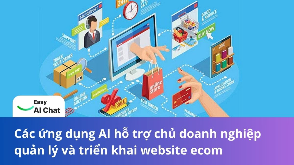 Các ứng dụng AI hỗ trợ chủ doanh nghiệp quản lý và triển khai website ecom