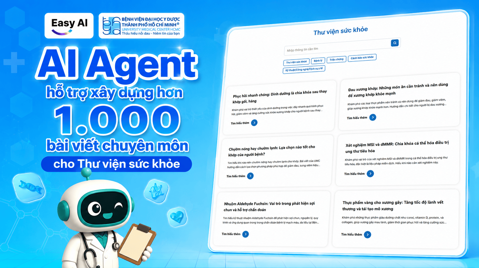 AI Agent viết bài cho UMC: Xây dựng hơn 1.000 bài viết chuyên môn, lan tỏa tri thức y khoa chuẩn mực